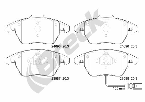 Set placute frana,frana disc 24696 00 701 10 BRECK